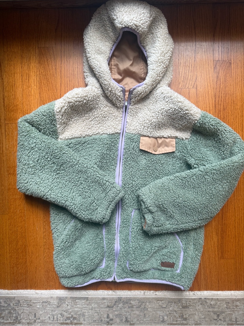 KOOLABURRA By UGG kids Reversible Sherpa fleece hooded jacket L/14-16
